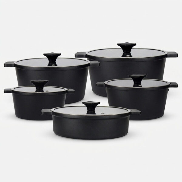 سرویس قابلمه و تابه چدن گرانیت 10 پارچه ای ام بی مدل کلاسیک - Image 1