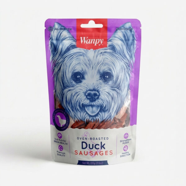 تشویقی سگ ونپی مدل Duck Sausages با طعم اردک وزن 100 گرم - Image 1