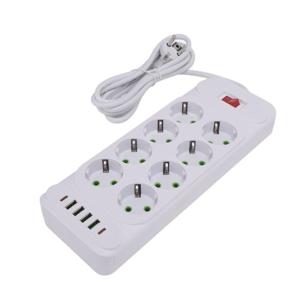 چندراهی برق پاورسوکت مدل F34u Type-C هشت خانه - Image 1
