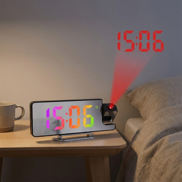 ساعت رومیزی دیجیتال مدل صفحه رنگی پروژکتوردار کد DCX-673 - Image 1