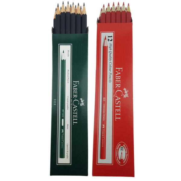 مداد مشکی و قرمز فابر کاستل مدل 111100 بسته 24 عددی - Image 1