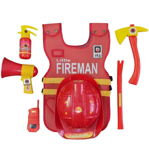 ست ایفای نقش دنیای سرگرمی های کمیاب مدل آتش نشان کوچک مجموعه 7 عددی - Image 1