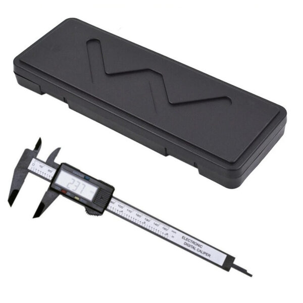 کولیس دیجیتال پلاستیک سخت دارای جعبه محافظ مدل  With BOX گستره 0-150mm - Image 1