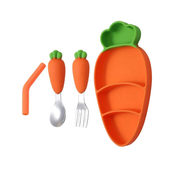 ست ظرف غذا کودک 4 تکه مدل هویج - Image 1