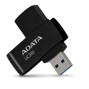 فلش مموری ای دیتا مدل UC310 ظرفیت 64 گیگابایت با رابط USB 3.2 Gen1، طراحی چرخشی، سازگار با ویندوز، مک، لینوکس، بدون نیاز به نصب درایور و مناسب استفاده در کامپیوتر، لپ‌تاپ، گوشی و تلویزیون