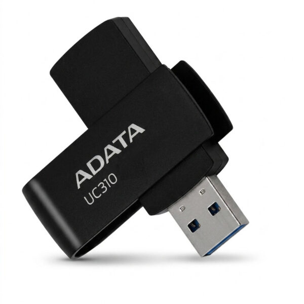 فلش مموری ای دیتا مدل UC310 ظرفیت 64 گیگابایت با رابط USB 3.2 Gen1، طراحی چرخشی، سازگار با ویندوز، مک، لینوکس، بدون نیاز به نصب درایور و مناسب استفاده در کامپیوتر، لپ‌تاپ، گوشی و تلویزیون - Image 1