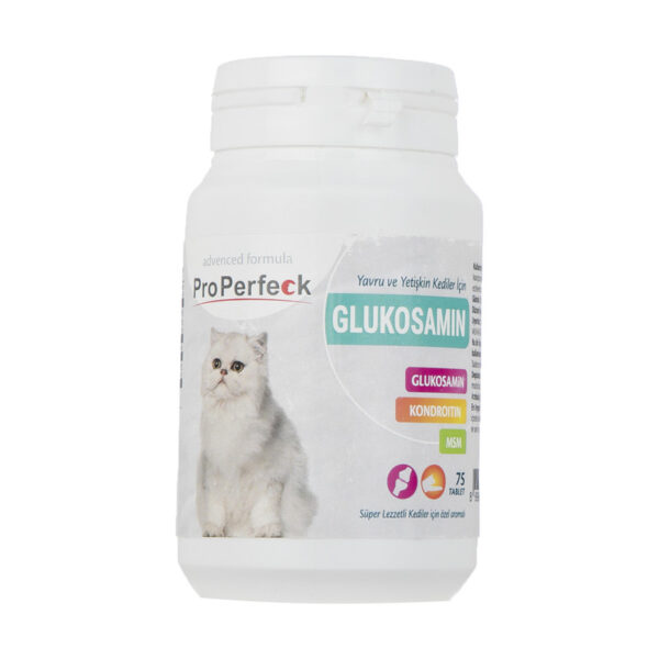 قرص مکمل گلوکوزامین گربه پروپرفک مدل Advanced formula بسته 75 عددی - Image 1