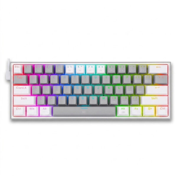 کیبورد گیمینگ ردراگون مدل K617 FIZZ، سوییچ مکانیکال قرمز، Tenkeyless، نورپردازی RGB - Image 1