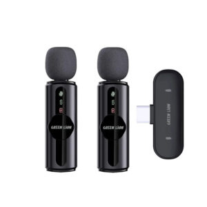 ست میکروفن بی سیم گرین لاین مدل GM-76X با درگاه اتصال USB-C/لایتنینگ/USB-A