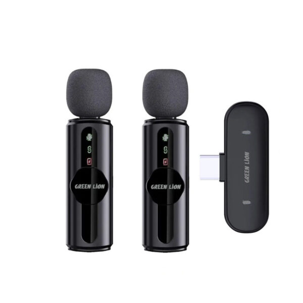 ست میکروفن بی سیم گرین لاین مدل GM-76X با درگاه اتصال USB-C/لایتنینگ/USB-A - Image 1