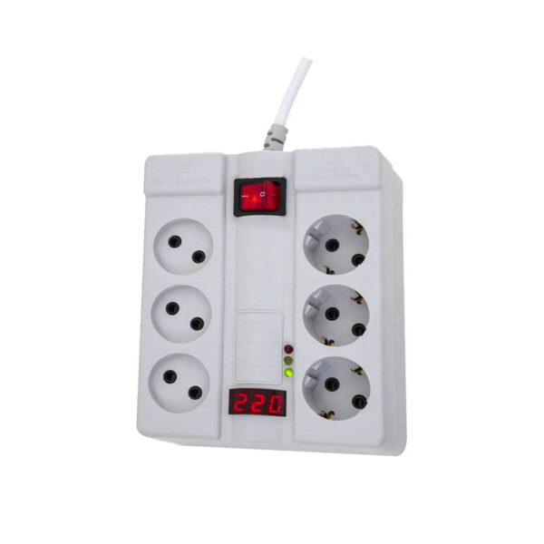 چندراهی برق و محافظ پارت الکتریک ، طول کابل 5 متر مدل EW-324F3 - Image 1