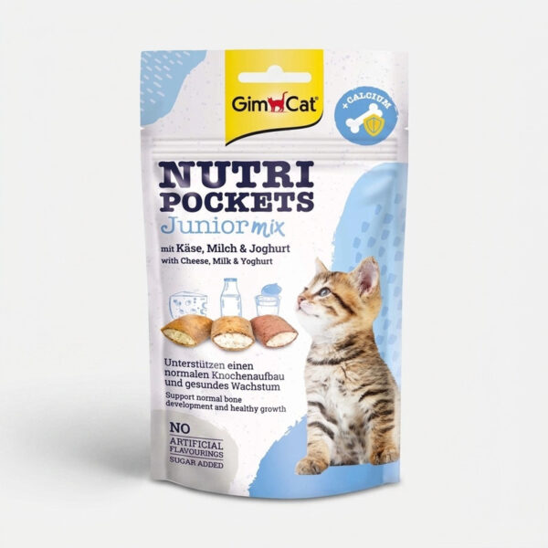 تشویقی گربه جیم کت مدل Nutri Pockets با طعم میکس وزن 60 گرم - Image 1