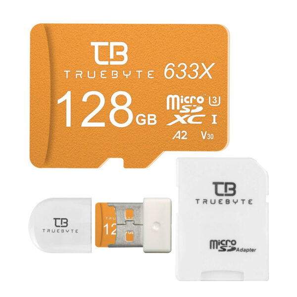 کارت حافظه microSDXC تروبایت مدل A2-V30-633X کلاس 10 استاندارد UHS-I U3 سرعت 95MBps ظرفیت 128گیگابایت به همراه کارت خوان - Image 1