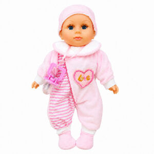 عروسک مدل موزیکال کد E021 نوزاد ارتفاع 33 سانتی متر