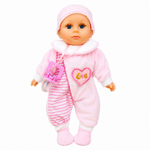 عروسک مدل موزیکال کد E021 نوزاد ارتفاع 33 سانتی متر - Image 1