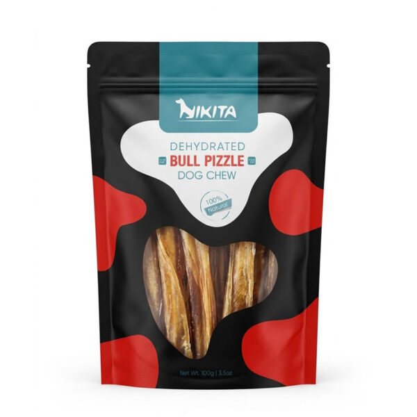 تشویقی سگ نیکیتا مدل نرینگی گاو BULL PIZZLE وزن 100 گرم - Image 1