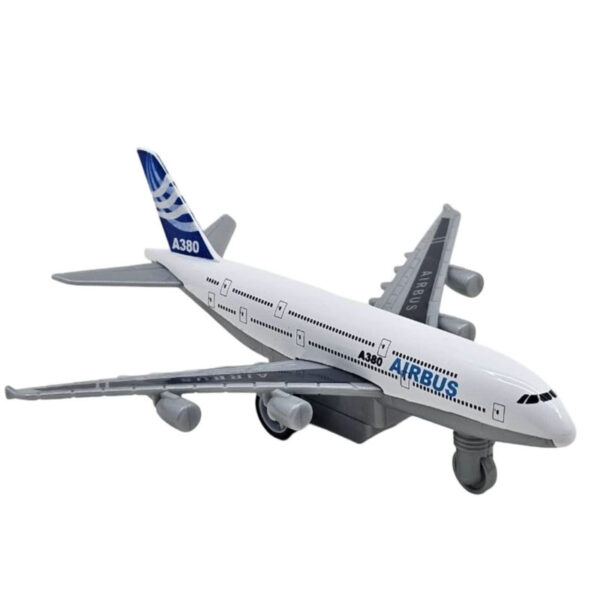 هواپیما بازی ناب سل مدل ایرباس A380 فلزی عقب کش کد  AIRBUS A380  AIRCRAFT NAAB002 - Image 1