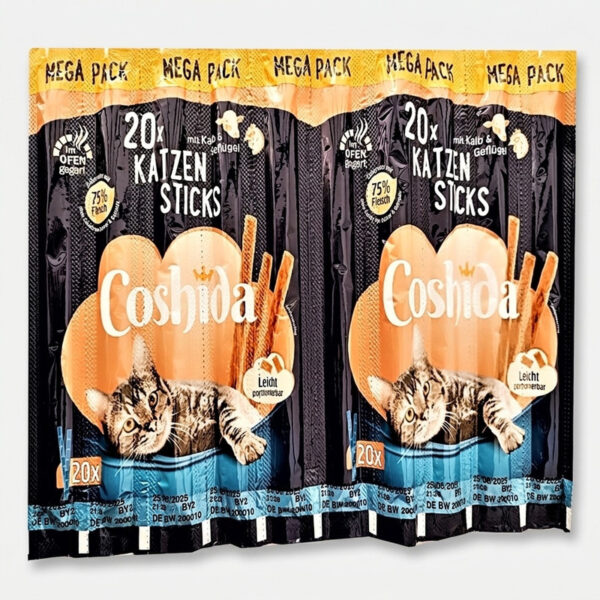 تشویقی گربه کوشیدا مدل مدادی طعم مرغ و گوشت وزن 50 گرم بسته 10 عددی - Image 1