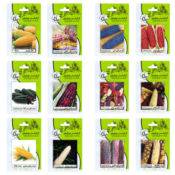 بذر ذرت همه رنگ آرکا بذر ایرانیان کد ARK-A-ARK-012 وزن 200 گرم مجموعه 12 عددی - Image 1