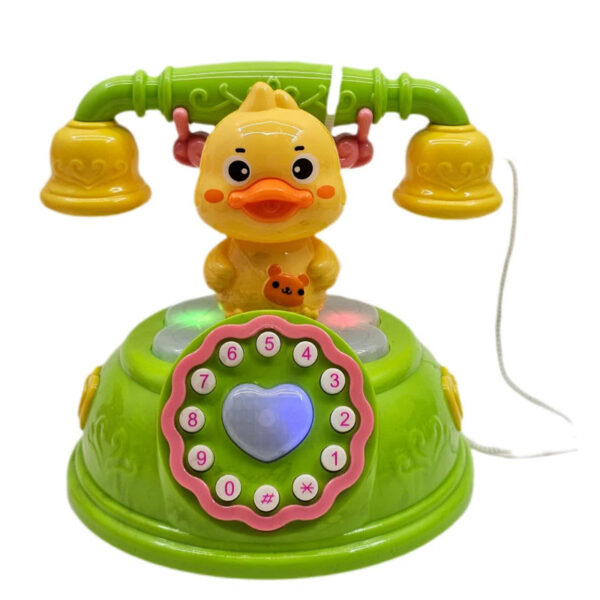 اسباب بازی ناب سل مدل تلفن اردک بامزه موزیکال چراغدار کد Funny duck musical phone with lights - Image 1