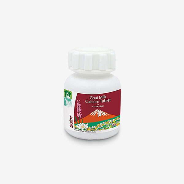 مکمل کلسیم سگ و گربه بایولاین مدل Goat Milk بسته 160 عددی - Image 1