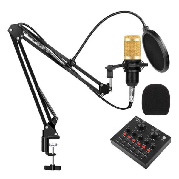 میکروفون استودیویی مدل BM800 به همراه کارت صدا V8 - Image 1