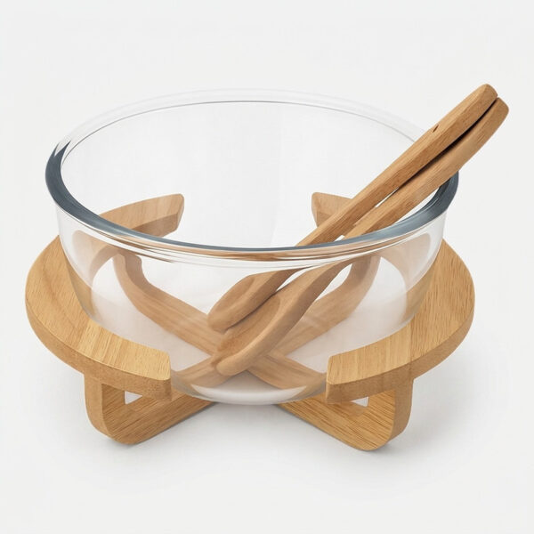 ظرف سالاد ال وی کد 6353461460536 به همراه قاشق و چنگال - Image 1