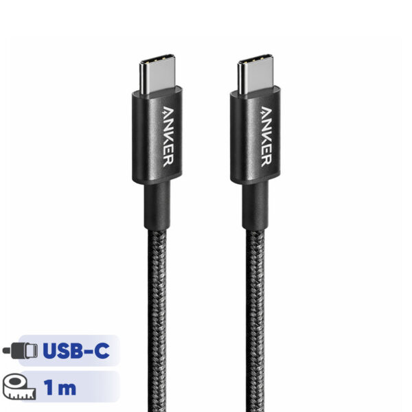 کابل تبدیل USB-C به USB-C انکر مدل Nylon A8752 طول یک متر - Image 1