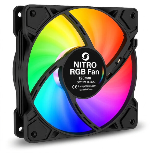 فن کیس نیترو مدل 12*12 RGB - Image 1