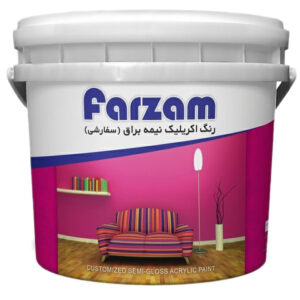 رنگ اکریلیک نیم براق فرزام کد 530 وزن 5 کیلوگرم