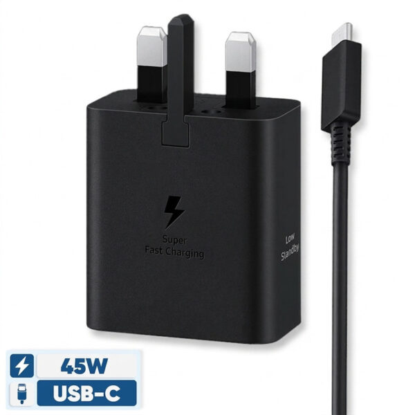 شارژر دیواری 45 وات سامسونگ مدل EP-T4511 Low Standby به همراه کابل 1.8 متری - سه پین - Image 1