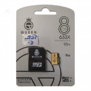 کارت حافظه Micro SD HC کوئین تک مدل A2-V10-633X کلاس 10 استاندارد UHS-l U3 سرعت 95MBps ظرفیت 8 گیگابایت به همراه آداپتور SD