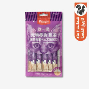 بستنی گربه ونپی مدل سفارش چین با طعم ماهی قزل آلا بسته 5 عددی