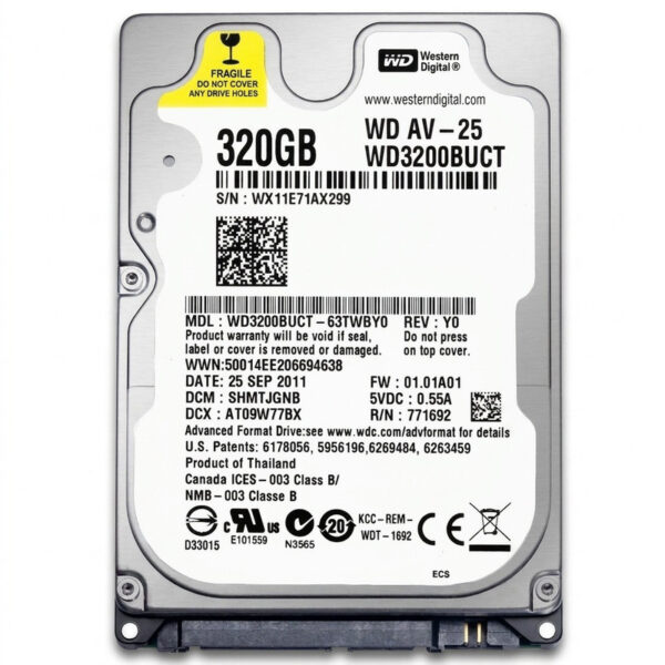 هارددیسک اینترنال وسترن دیجیتال مدل WD3200BUCT ظرفیت 320 گیگابایت - Image 1