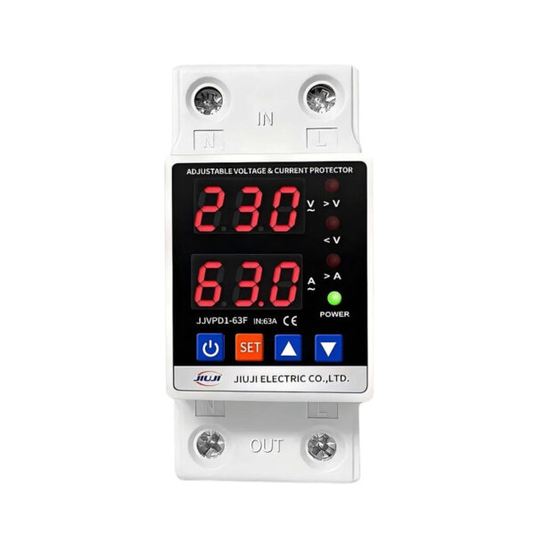 محافظ ولتاژ تکفاز 63 آمپر جیوجی مدل JIUJI_JJVPD1_63F - Image 1