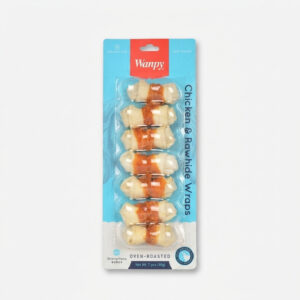 تشویقی سگ ونپی مدل Chicken & Rawhide Warps طعم مرغ وزن 100 گرم