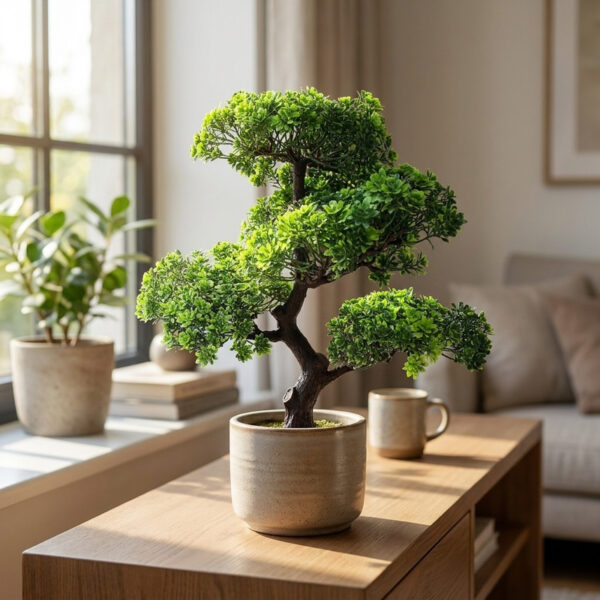 گل مصنوعی طرح بونسای، ابعاد 10×10×45 سانتی‌متر، وزن 100 گرم - Image 1