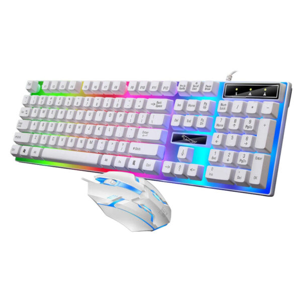 کیبورد و ماوس گیمینگ مدل G21B، سوییچ ممبران، Full-size، نورپردازی RGB - Image 1
