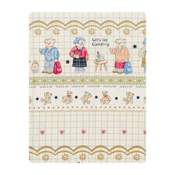 ملحفه کودک آدنو مدل کمپ خرسی کد FI72 سایز 100x150 سانتی‌متر - Image 1