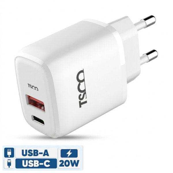 شارژر دیواری 20 وات تسکو مدل TTC 65 - Image 1