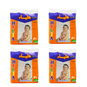 پوشک بچه هلیا کد 256 چهار بسته 20 عددی