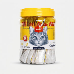 بستنی گربه ونپی مدل Creamy Treat Pack طعم مرغ وزن 14 گرم بسته 40 عددی