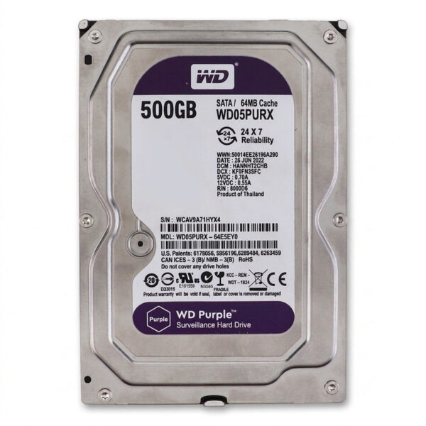 هارد دیسک اینترنال وسترن دیجیتال مدل WD05PURX ظرفیت 500 گیگابایت - Image 1