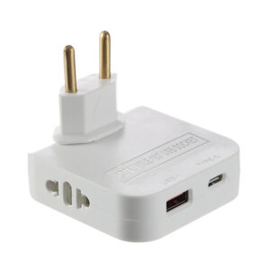 چندراهی برق مدل تاشو 4in1 W USB & type c