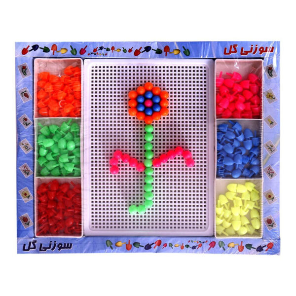 بازی فکری آموزش خلاقیت سوزنی گل مدل ترنم مناسب کودکان و نوجوانان، چندنفره 1 تا 6 نفر، درجه سختی آسان، تقویت مهارت‌های حرکتی، دقت و تمرکز، افزایش اعتماد به نفس، زمان بازی کمتر از 30 دقیقه - Image 1
