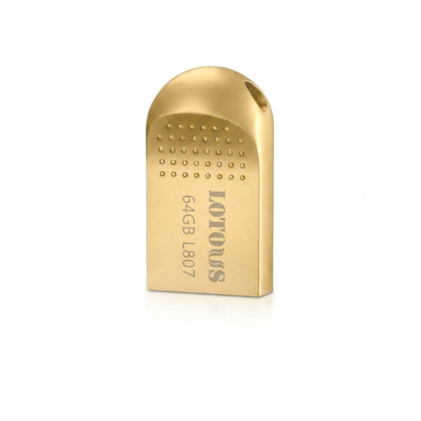 فلش مموری لوتوس مدل L807 ظرفیت 64 گیگابایت با رابط USB 2.0 Type-A، طراحی بندانگشتی و بدنه فلزی - Image 1