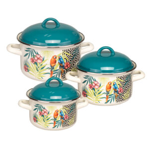 سرویس قابلمه لعاب 6 پارچه مدل طوطی