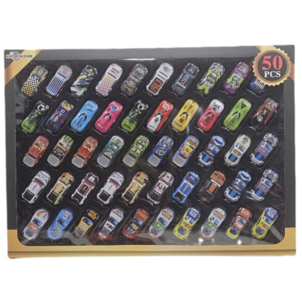 کیت ماشین بازی ناب سل مدل فلزی اسپرت عقب کش رالی کد METAL SPORT PULL BACK CARS مجموعه 50 عددی - Image 1