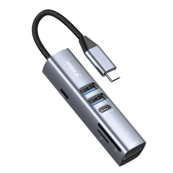 هاب 7 پورت USB-C هیسکا مدل HR-53 - Image 1