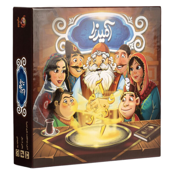 بازی فکری کارتی فندقچه مدل آمیرزا مناسب بالای 8 سال، دو نفره، سبک و آسان، تقویت حافظه و مهارت حل مسئله، همکاری و جمع‌آوری امتیاز، شامل 126 توکن حروف الفبا و اقلام جانبی کامل - Image 1